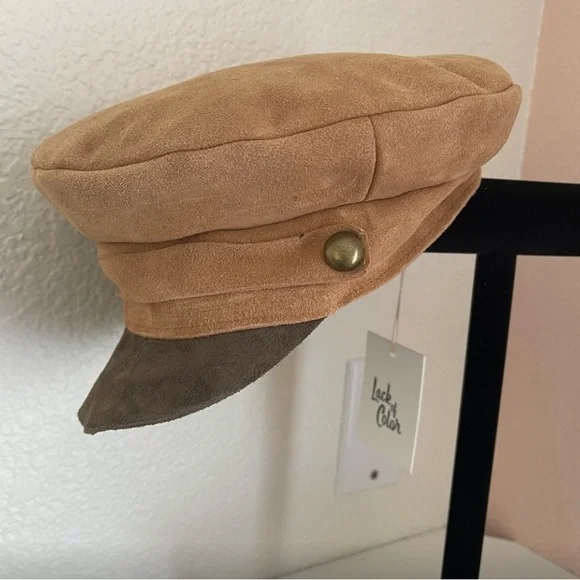 Lack Of Color Brown Tan Cap newsboy cap Lack Of Color Newsboy Hat. Tan/Sand Color Corduroy. New With  main image 2